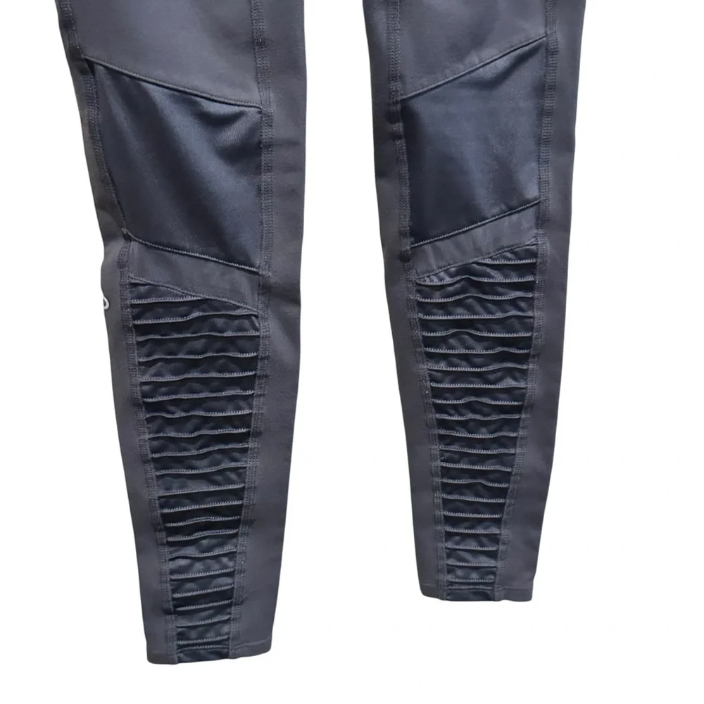 ALO Yoga Leggings Women's XS Gray Performance High Waist Moto Athleisure Active